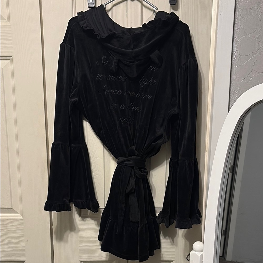 Killstar Black Velvet Robe